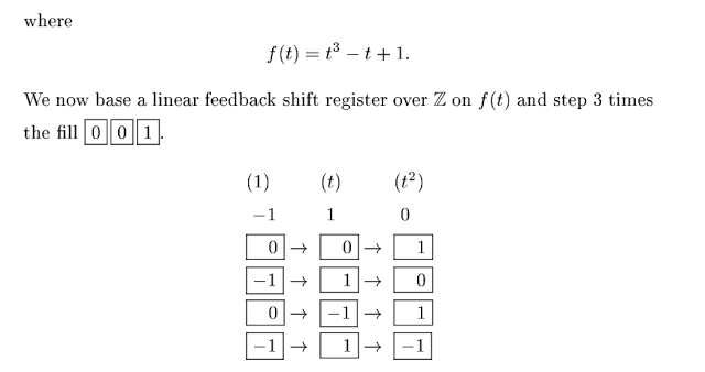 linear feedback shift register code